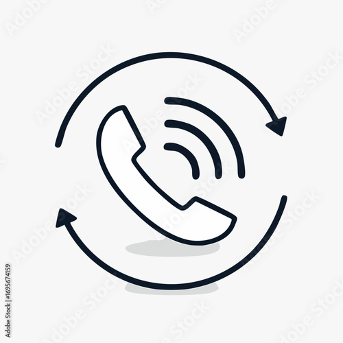 Phone Call Icon Representing Communication, Support, and Assistance in Customer Service