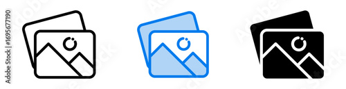 Gallery icon set multiple style collection