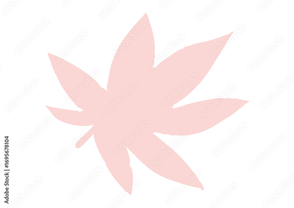 Obraz premium 紅葉したモミジのイラスト・半透明の背景