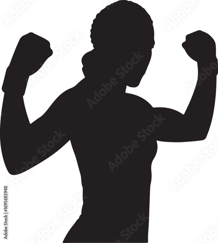 silhouette of a boxer