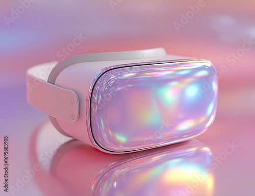 Pink holographic VR headset