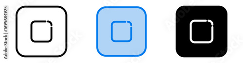 Stop icon set multiple style collection