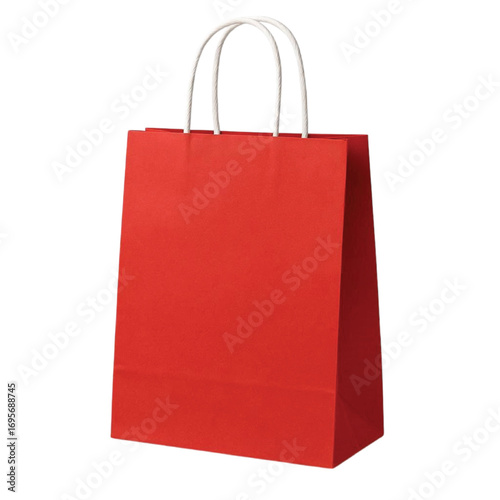 A red color shopping bag  design