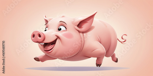 Pig Rolling on Its Back