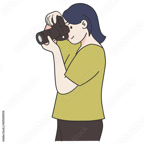 Photographer take a picture