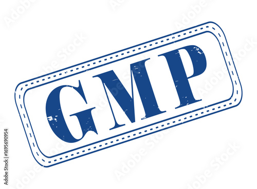 GMP Rubber Stamp Seal with an Outline