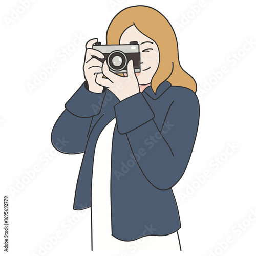 Young woman photographer