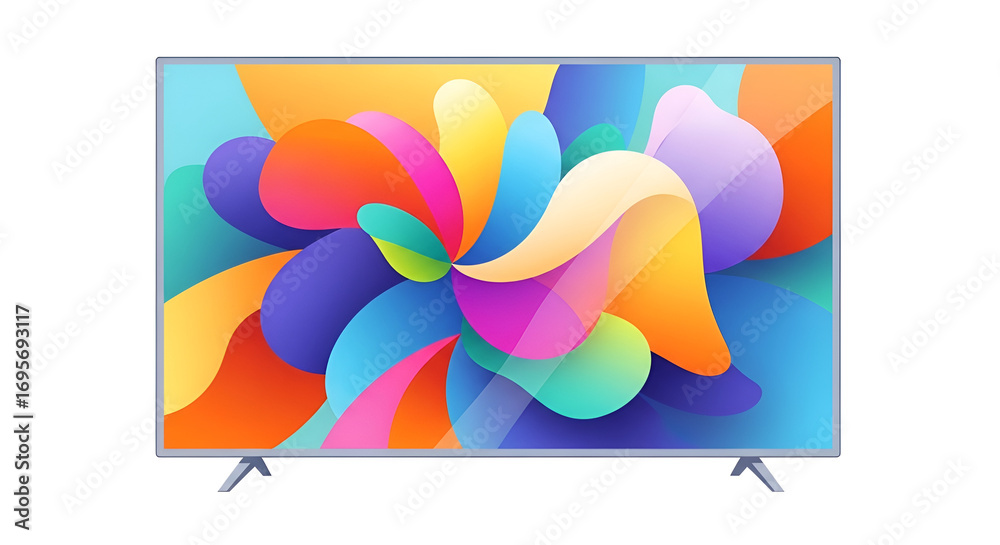 Obraz premium Colorful Abstract Art Display on Television Screen
