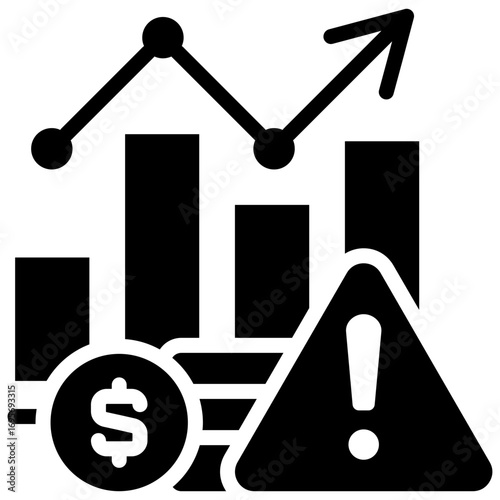 inflation icon isolated on white background. vector illustration icon for market fluctuation