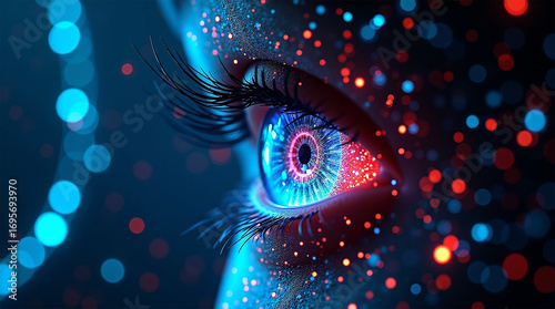 Cybernetic AI Eye – Futuristic Vision of Artificial Intelligence and Cybersecurity