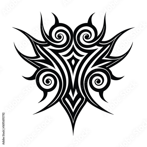tribal tattoo design with swirls and swirls