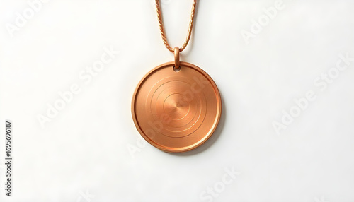 bronze medal isolated on white background