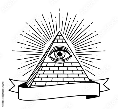 all seeing eye of providence pyramid tattoo symbol