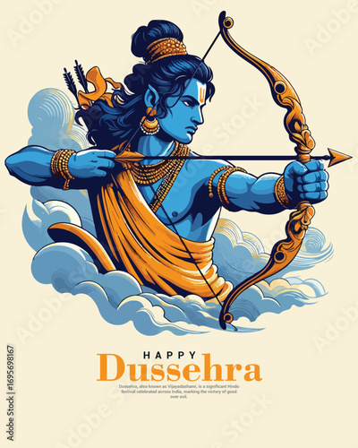 Happy Dussehra Festival Vector Illustration