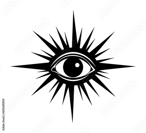 all seeing eye of providence tattoo symbol vector