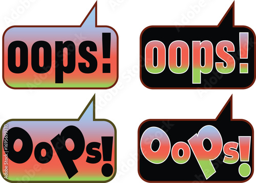 oops vector art design 
