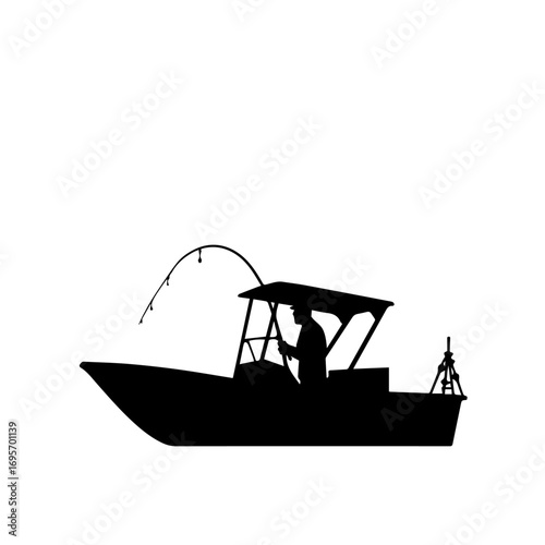 fisherman on the boat, silhouette, boat, vector, illustration, water, fishing, sea, black, fish, sport, fisherman, cartoon, people, helicopter, ship, art, airplane, ocean, business, air, nature, lake,