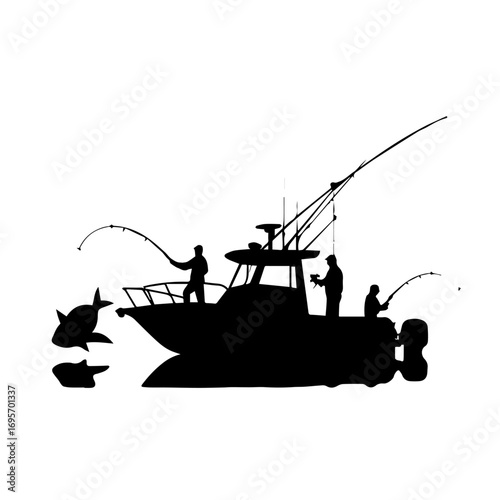 fishing boat in the sea, boat, sea, fishing, water, ship, sunset, beach, fisherman, silhouette, ocean, thailand, sky, fish, travel, nature, vessel, vector, sun, nautical, summer, sunrise, coast, illus