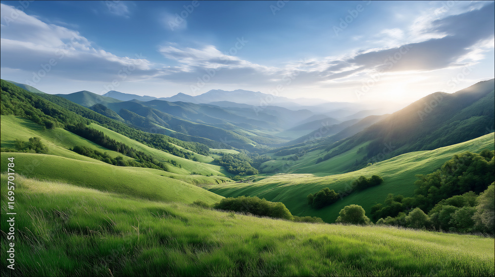 Fototapeta premium Mountain landscape in the summer.