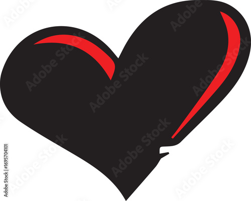 Black heartbeat line without background
