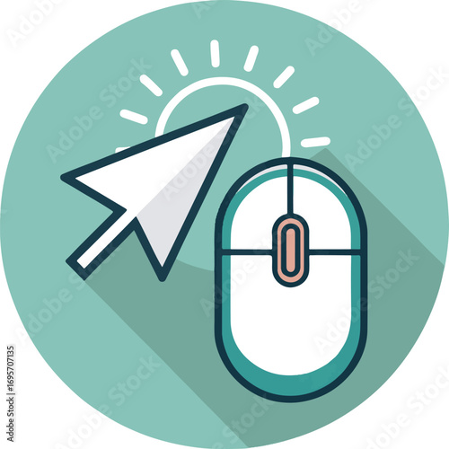 Computer Mouse and Cursor Click Icon