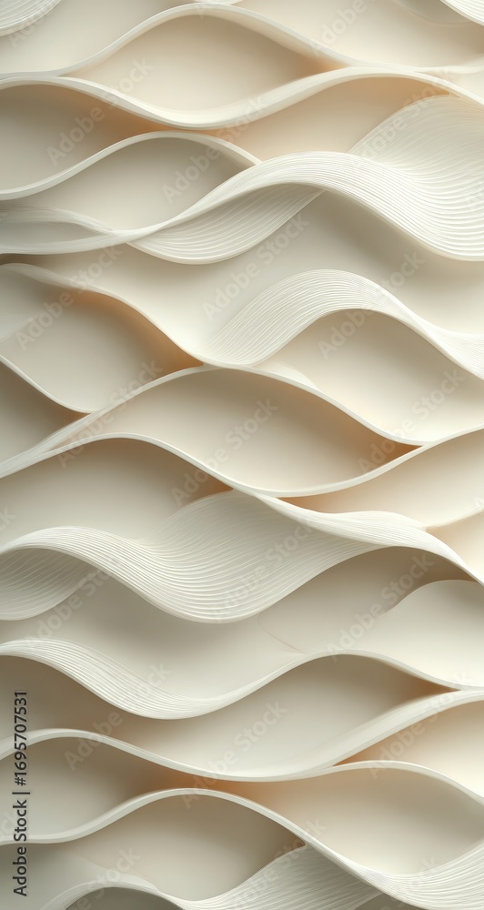 Obraz premium Abstract wavy pattern in cream