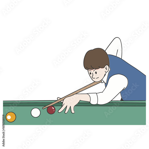 Man playing billiard