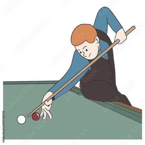 Playing billiard