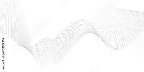 Premium design with wave line pattern background vector. Stylish light color wave line on white background.