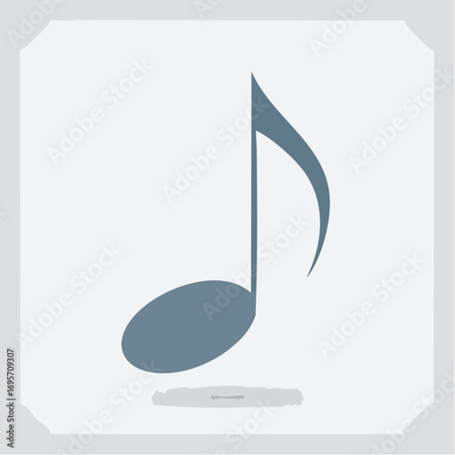 Elegant minimalist design featuring a classic musical note symbol, embodying the essence of melody, rhythm, and the joy of creative sound expression
