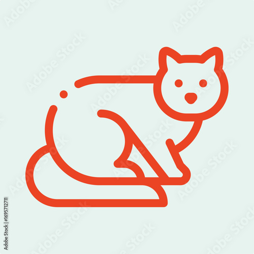 Cat symbol artwork trendy useful vector Illustration design stunning colorful background