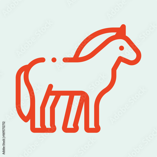 Horse symbol artwork trendy useful vector Illustration design stunning colorful background