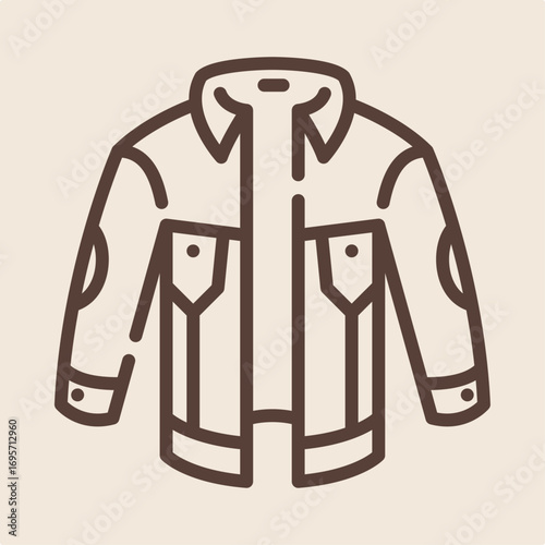 Jacket symbol artwork trendy useful vector Illustration design charming colorful background