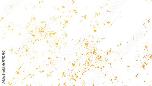 Festive golden splatter decor with glitter particles and sparkling confetti isolated