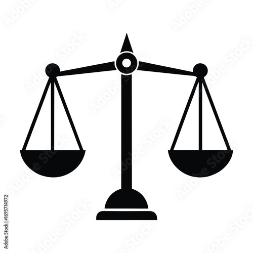 Symbol of justice and balance the scales of justice representing legal fairness and impartiality