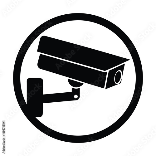 Security surveillance camera icon cctv system monitoring safety protection home business surveillance