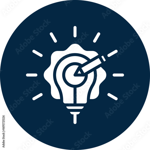 Design thinking icon for business, website, application, printing, document, poster design, etc