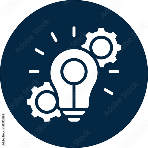 Project innovation icon for business, website, application, printing, document, poster design, etc