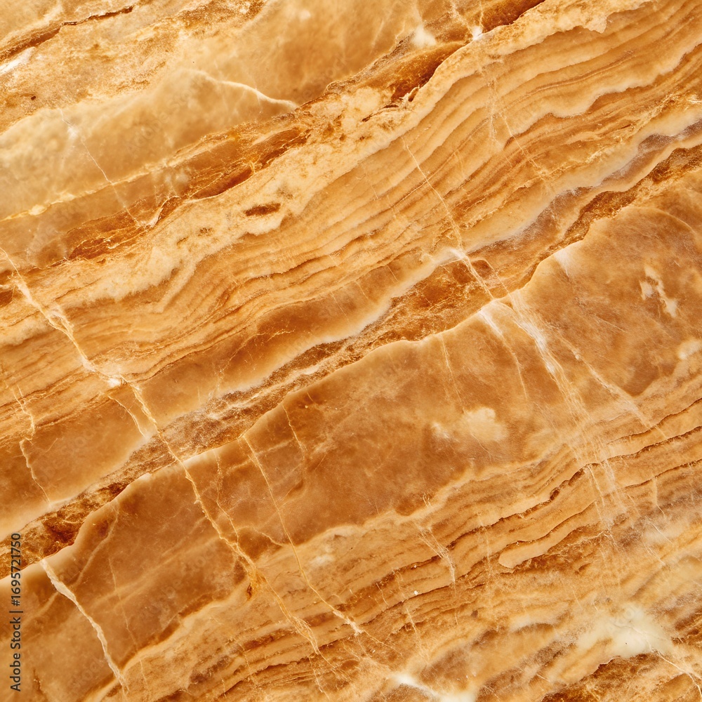 Obraz premium Abstract swirling pattern of warm orange and white marble with intricate veining and texture
