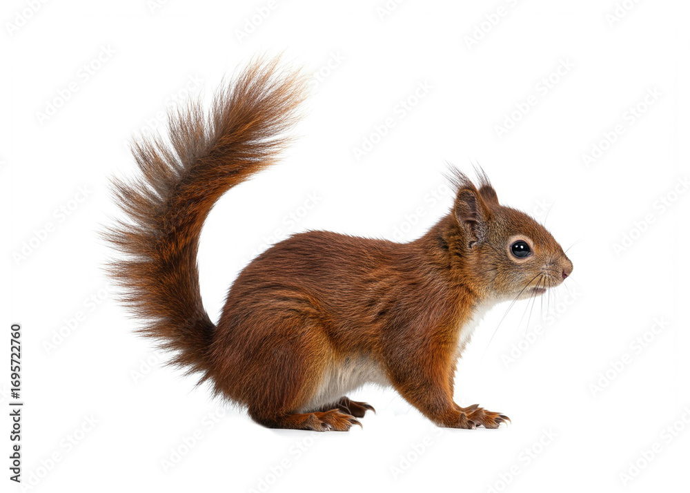 Obraz premium squirrel on a white background ai generated image 