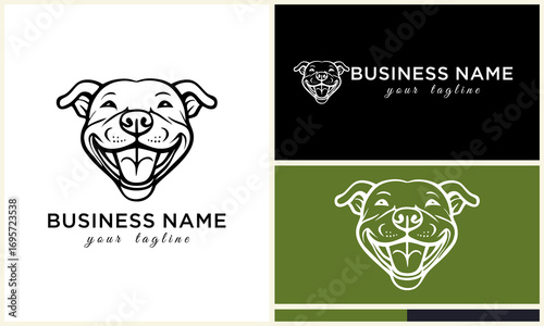 Happy Dog Logo Design Variations.