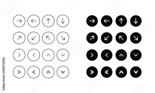 arow set symbol icon vector. for web design
