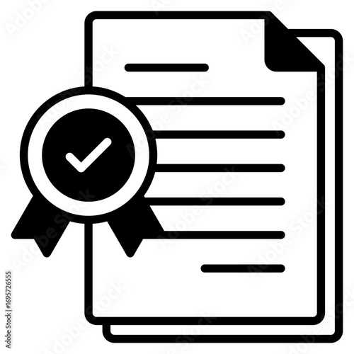 Verifiable outline mixed icon