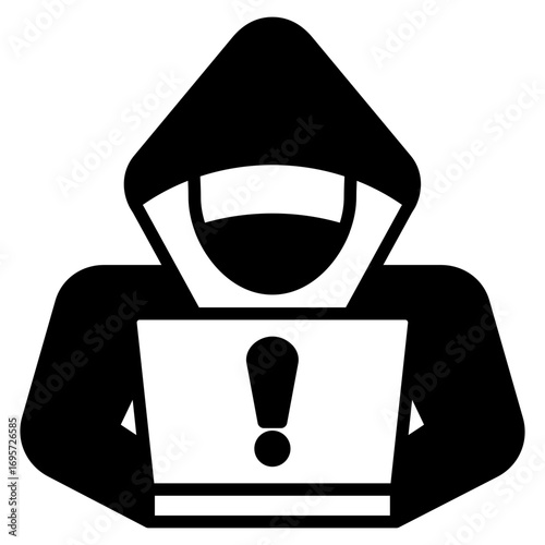Hacker outline mixed icon