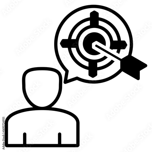 Purpose outline mixed icon