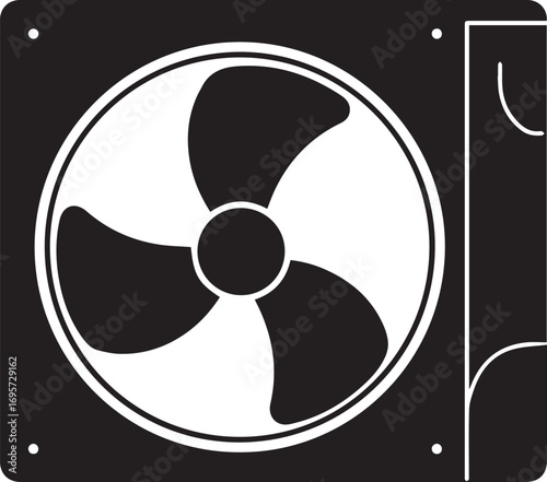 Cooling fan icon, modern design for website, apps and presentations, simple and universal symbol for technology, cooling, ventilation, climate control and airflow