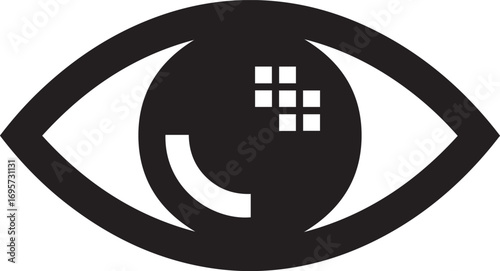 Visionary eye icon design conveys clarity, focus, and insight for branding, marketing, and creative projects, a symbol of perception and awareness