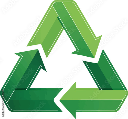 Eco-Friendly Recycling Symbol – Sustainability, Waste Reduction, and Environmental Conservation Concept