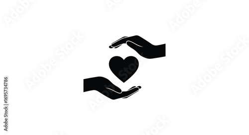 hands gently cradling a heart symbolizing care and protection