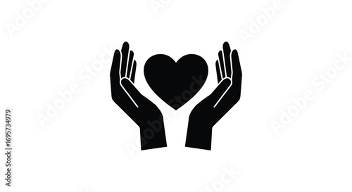 hands gently cradling a heart symbolizing care and protection